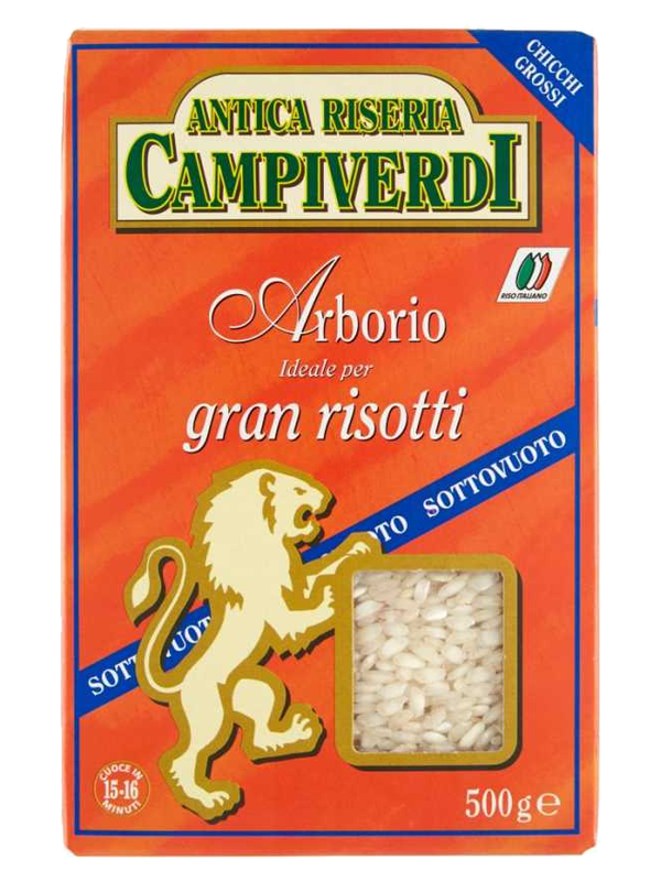 Antica Riseria Campiverdi riz Arborio 500 g · boîte