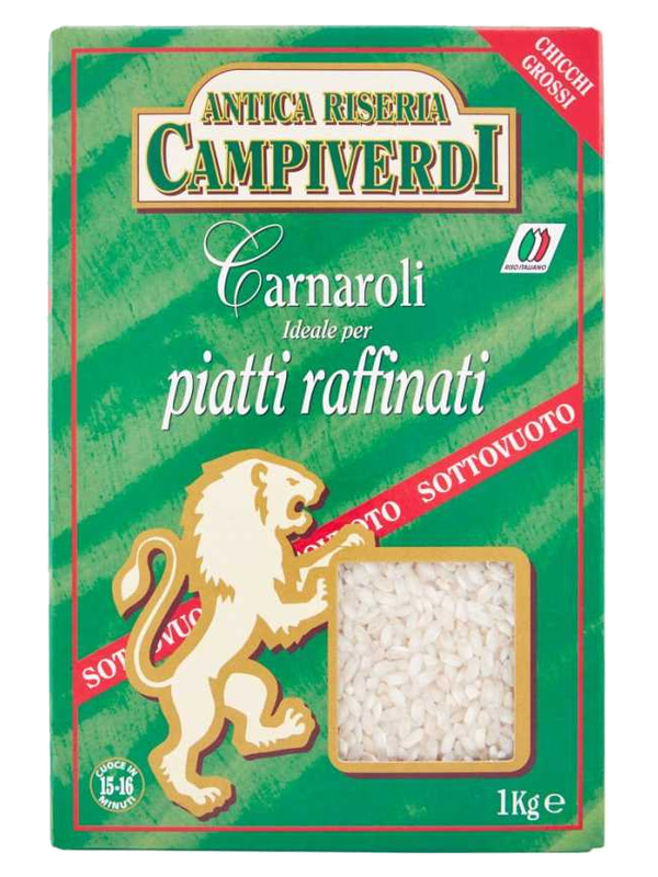 Antica Riseria Campiverdi riz Carnaroli 1 kg · boîte