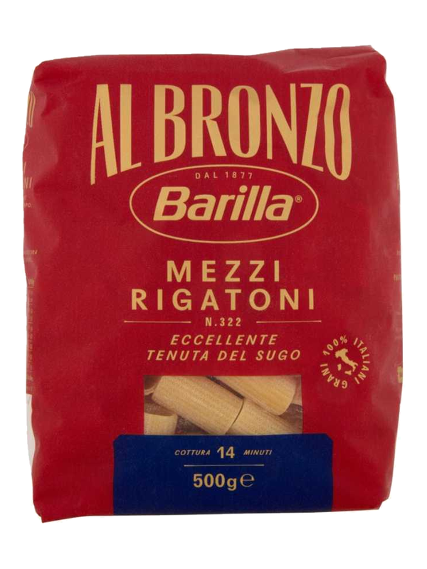 Barilla Al Bronzo Mezzi Rigatoni n°322 500 g · paquet