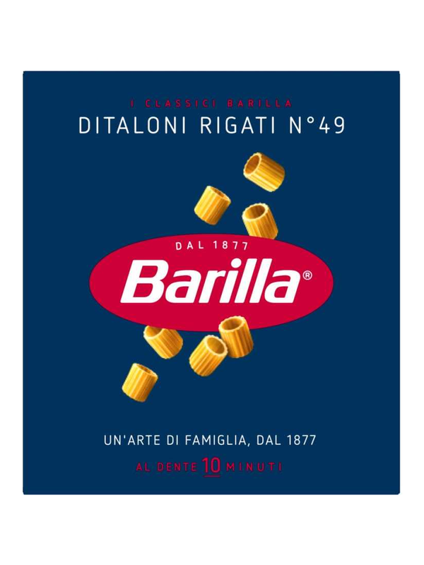 Barilla Ditaloni Rigati n°49 500 g · boîte