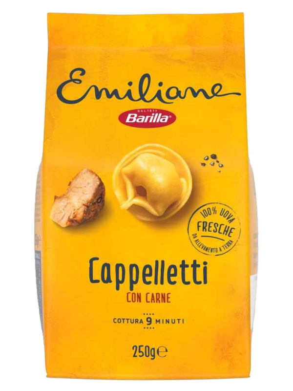 Barilla Emiliane Cappelletti aux œufs à la viande 250 g · paquet