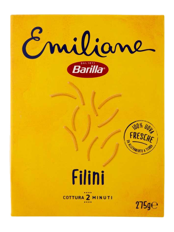 Barilla Emiliane Filini aux œufs n°14 275 g · boîte