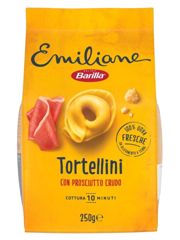 Barilla Emiliane Tortellini aux œufs au jambon cru 250 g · paquet