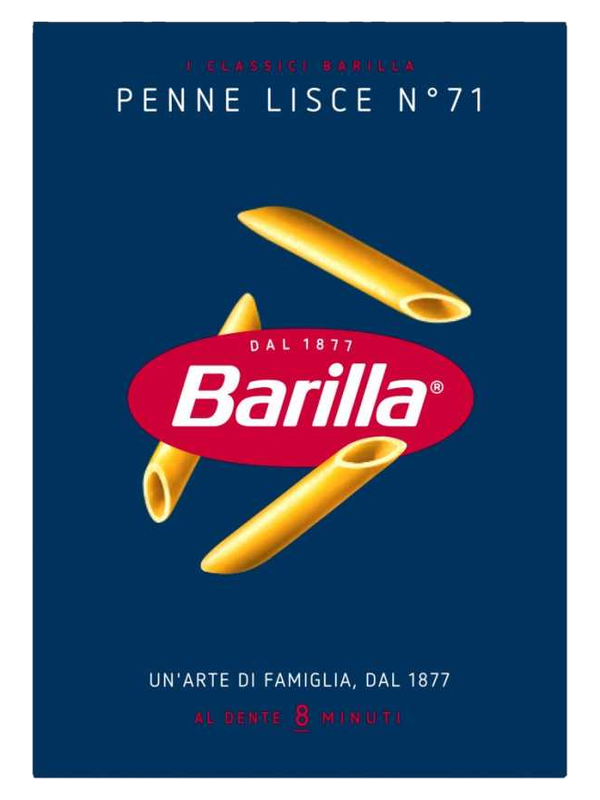 Barilla Penne Lisce n°71 500 g · boîte