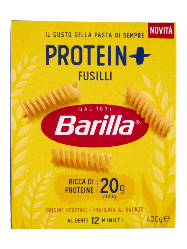 Barilla Protein+ Fusilli 400 g · boîte