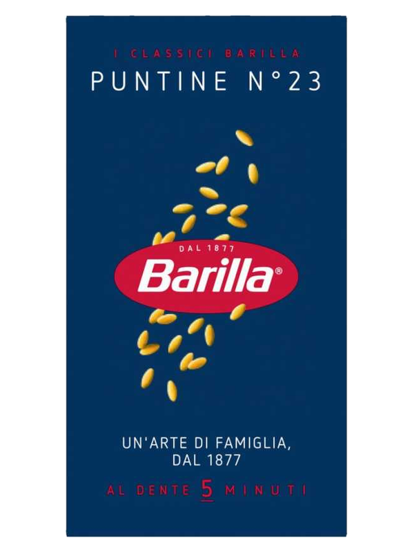 Barilla Puntine n°23 500 g · boîte