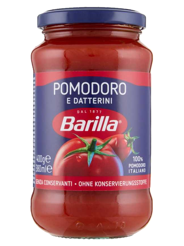 Barilla sauce tomate et datterini 400 g · bocal
