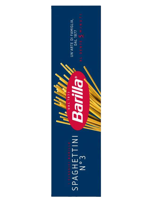 Barilla Spaghettini n°3 500 g · boîte