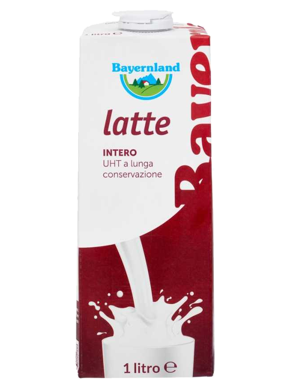 Bayernland lait demi-écrémé UHT 1 L · brique
