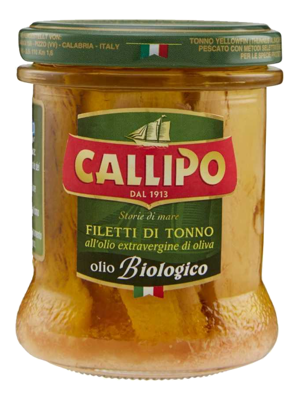 Callipo filets de thon à l'huile d'olive vierge extra bio 170 g · bocal