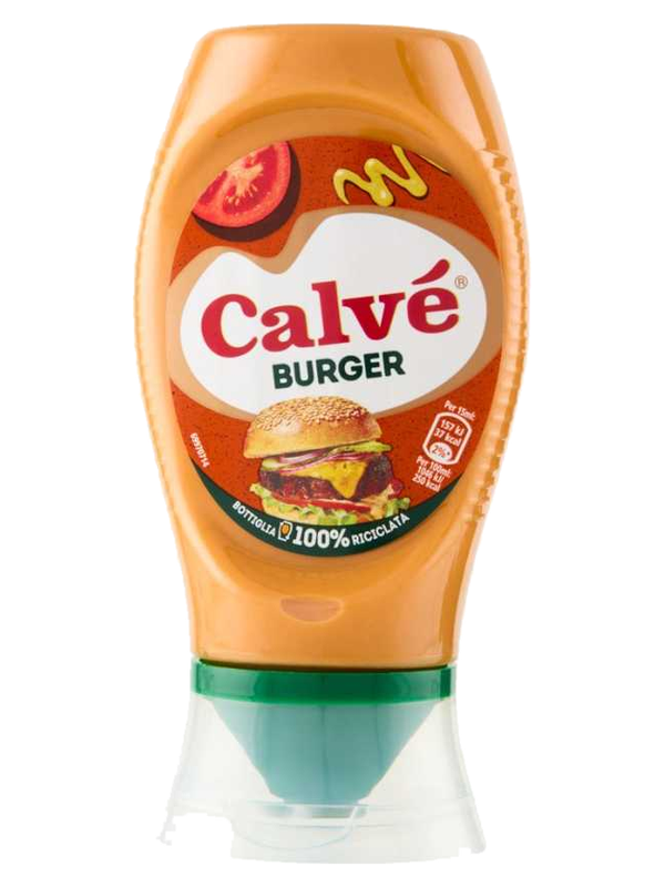 Calvé sauce burger Top Down 250 ml · flacon