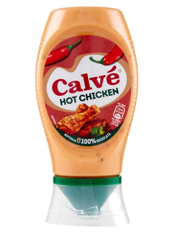 Calvé sauce Hot Chicken Top Down 285 g · flacon
