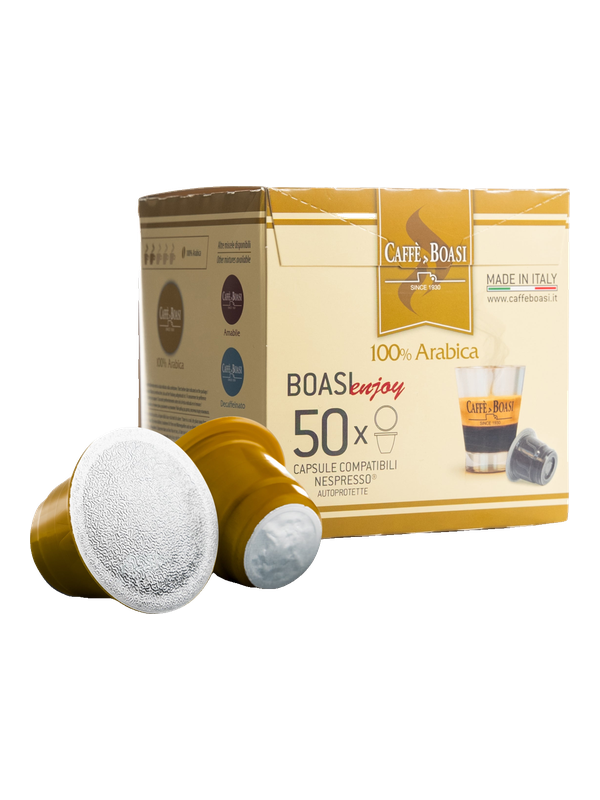 Capsules Boasi Enjoy 100 % Arabica compatibles Nespresso®, boîte de 50 · boîte