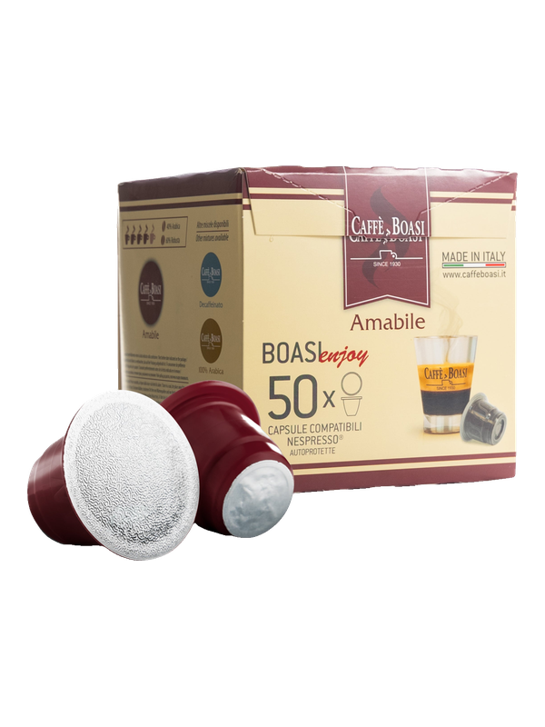Capsules Boasi Enjoy Amabile compatibles Nespresso®, boîte de 50 · boîte