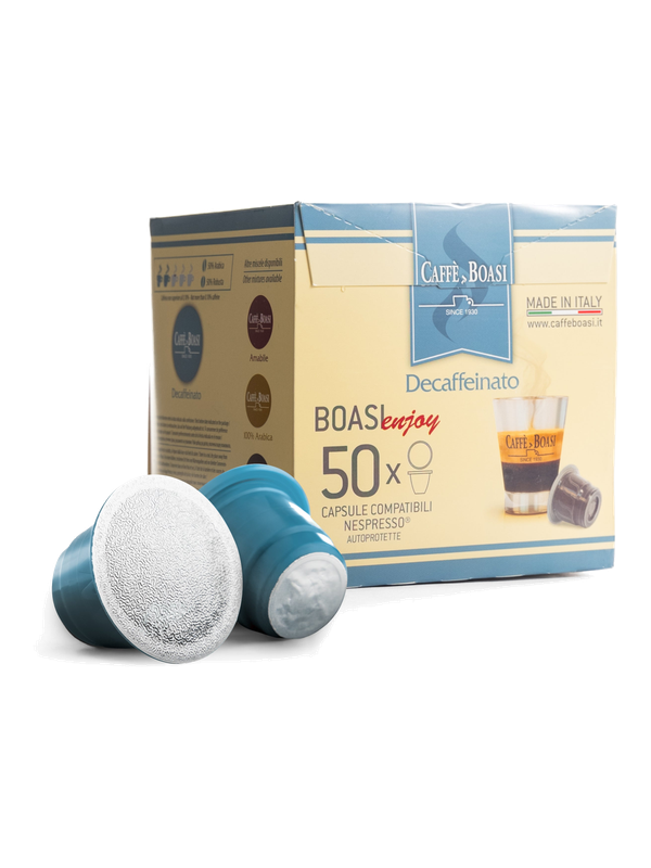 Capsules Boasi Enjoy Décaféiné compatibles Nespresso®, boîte de 50 · boîte