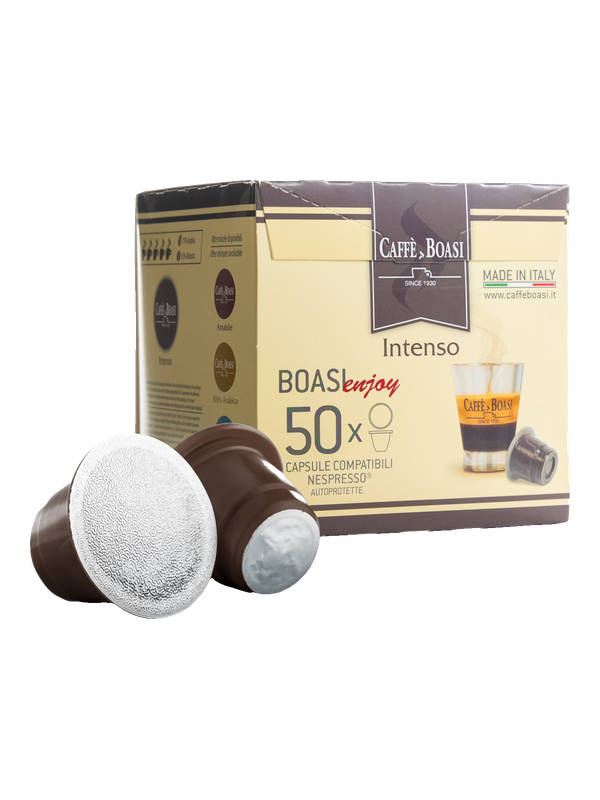 Capsules Boasi Enjoy Intenso compatibles Nespresso®, boîte de 50 · boîte