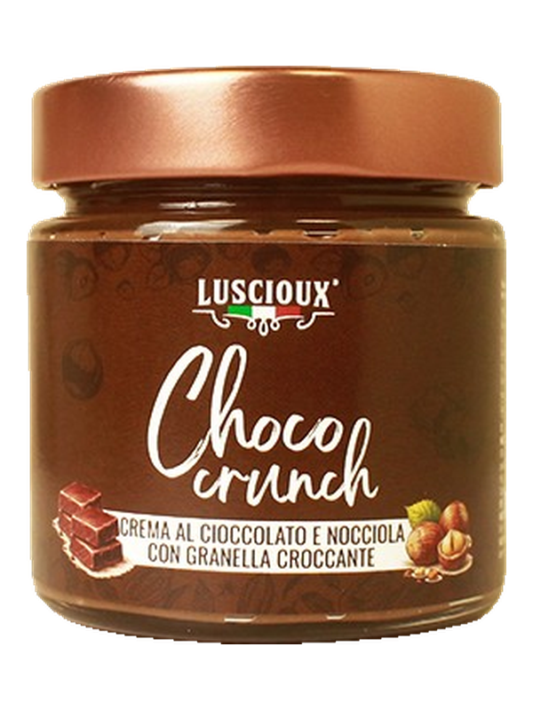 ChocoCrunch, crème chocolat, noisette et éclats croquants 200 g · pot