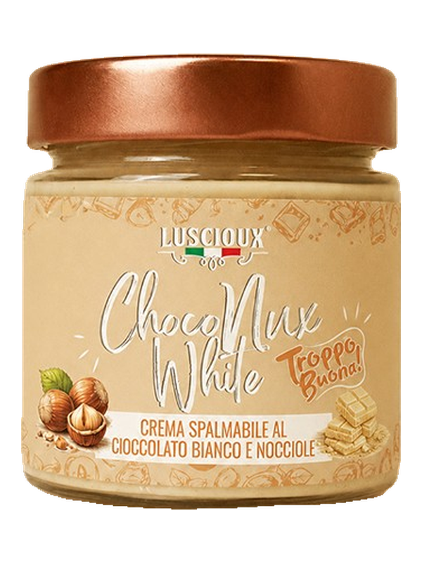 ChocoNux White, crème chocolat blanc et noisettes 200 g · pot