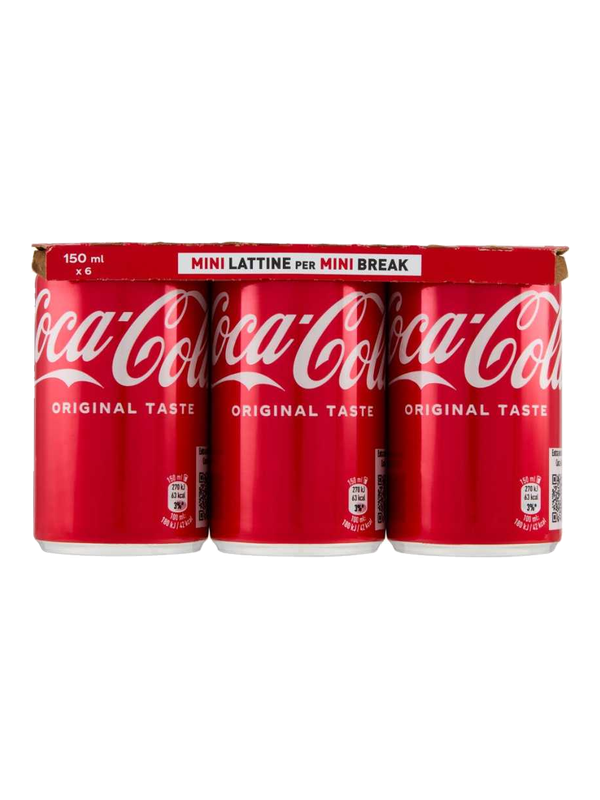 Coca-Cola mini canettes 6 x 15 cl · lot