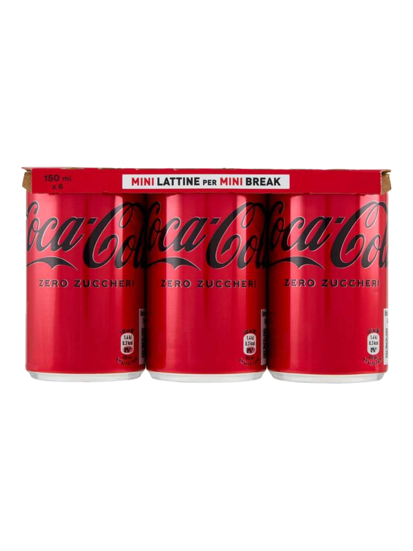 Coca-Cola Zero mini canettes 6 x 15 cl · lot