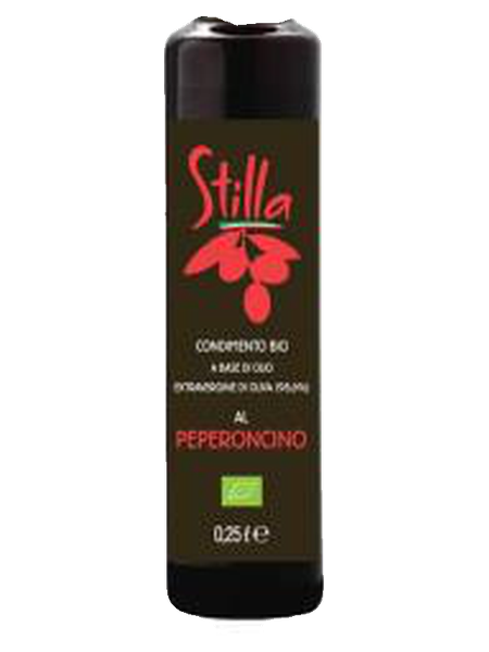 Condiment bio à l'huile d'olive vierge extra 100 % italienne, piment 0,25 L · verre Dorica