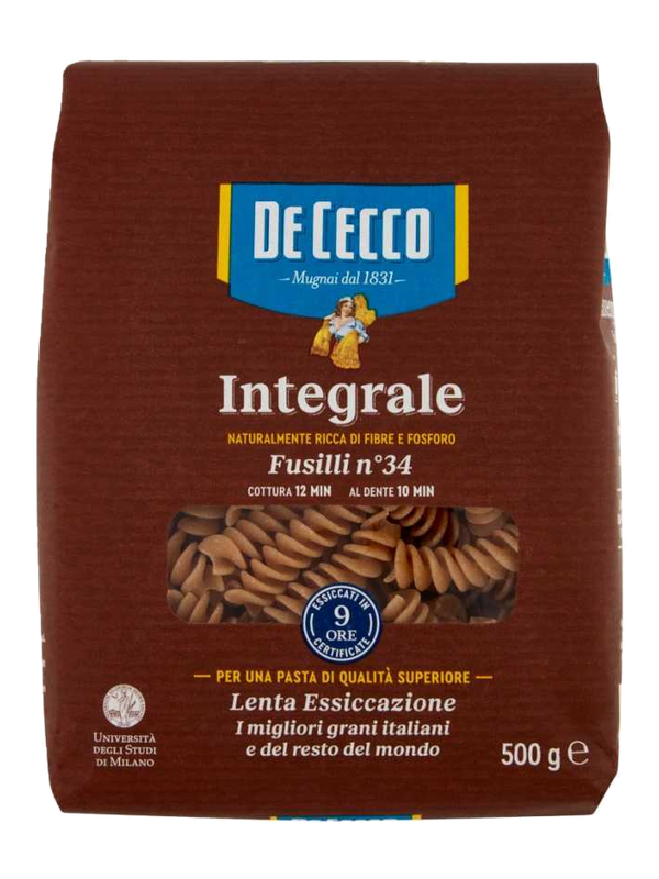 De Cecco Fusilli complètes n°34 500 g · paquet