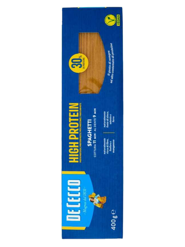 De Cecco High Protein Spaghetti n°12 400 g · boîte