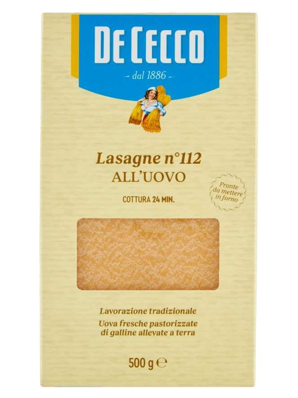 De Cecco Lasagne aux œufs n°112 500 g · boîte