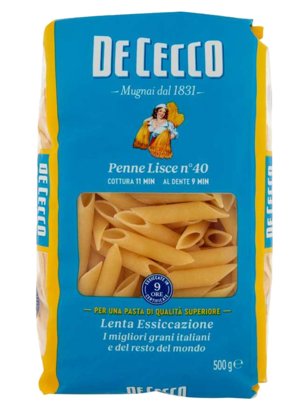 De Cecco Penne Lisce n°40 500 g · paquet