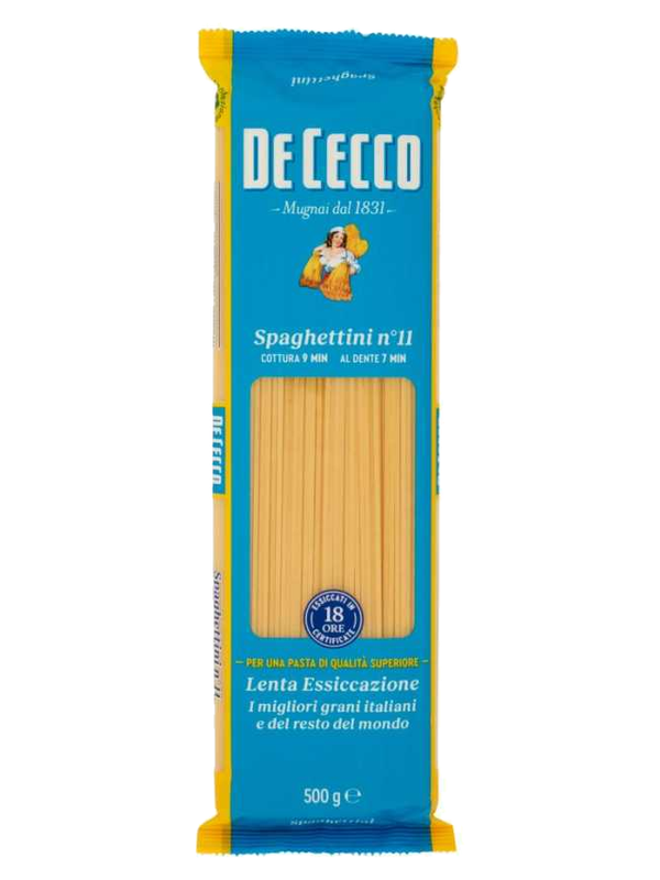 De Cecco Spaghettini n°11 500 g · paquet