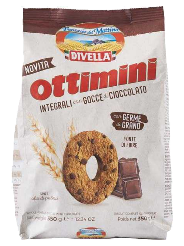 Divella biscuits Ottimini complets au chocolat 350 g · paquet