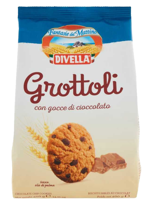 Divella sablés Grottoli aux pépites de chocolat 400 g · paquet