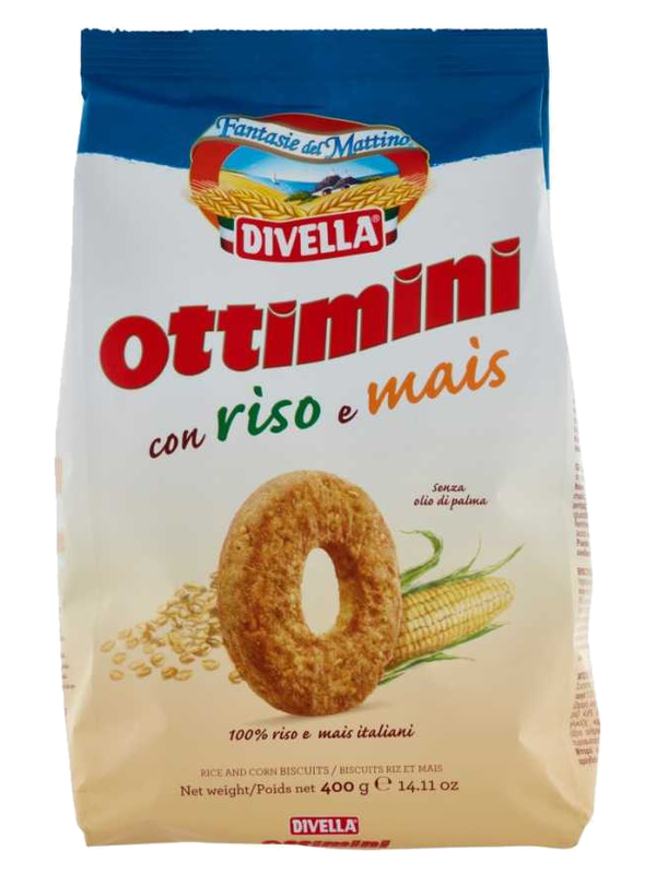 Divella sablés Ottimini riz et maïs 400 g · paquet