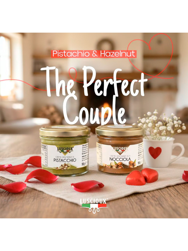 Duo crèmes à tartiner pistache et noisette 2 x 90 g · coffret
