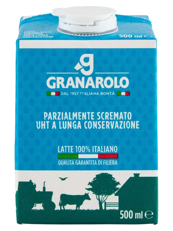Granarolo lait demi-écrémé UHT 500 ml · brique