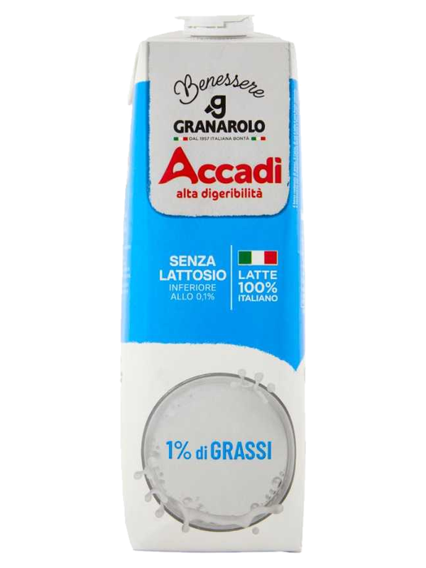 Granarolo lait demi-écrémé UHT Accadì sans lactose 1 L · brique