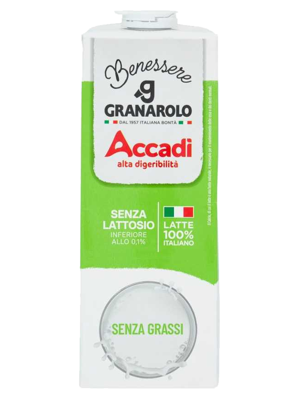 Granarolo lait écrémé UHT Accadì sans lactose 1 L · brique