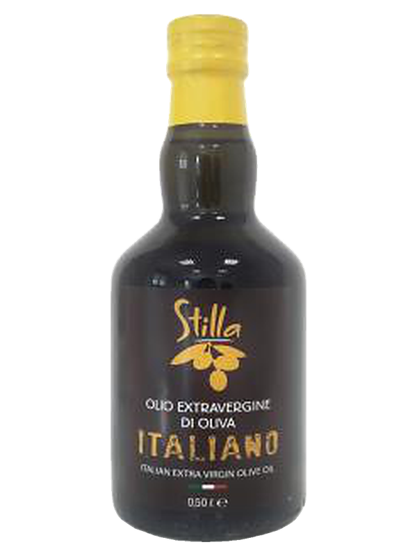 Huile d'olive vierge extra 100 % italienne 500 ml · verre