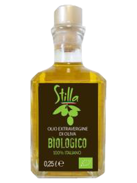Huile d'olive vierge extra bio 100 % italienne 0,25 L · verre cubique