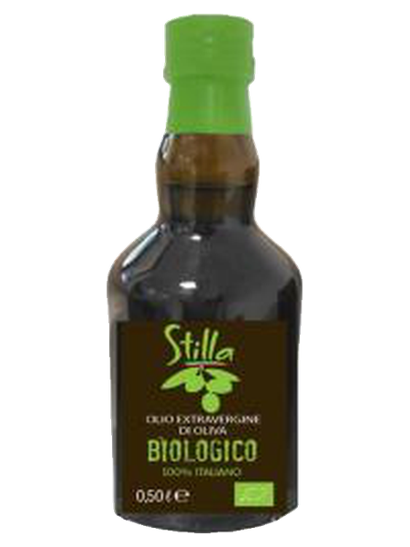 Huile d'olive vierge extra bio 100 % italienne 0,5 L · verre Olona