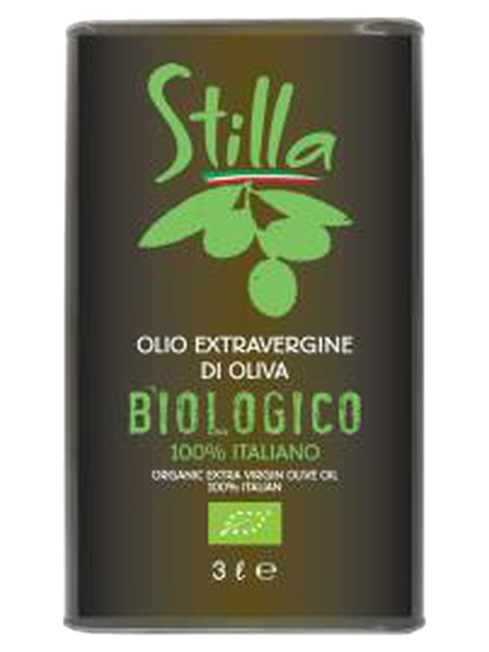 Huile d'olive vierge extra bio 100 % italienne 3 L · bidon