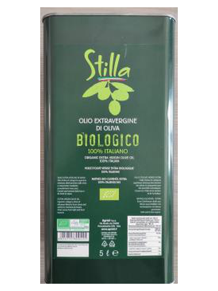 Huile d'olive vierge extra bio 100 % italienne 5 L · bidon