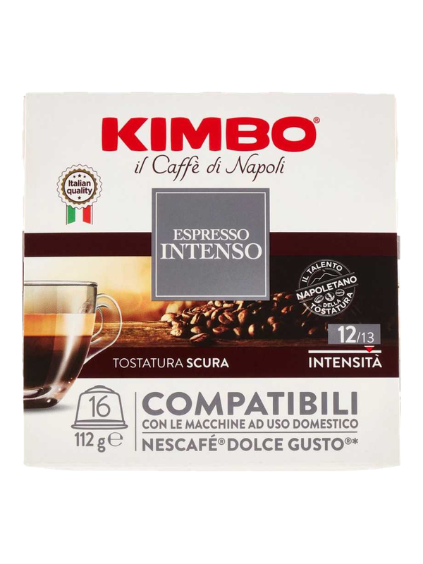 Kimbo capsules Espresso Intenso compatibles Dolce Gusto® 16 x 7 g · boîte