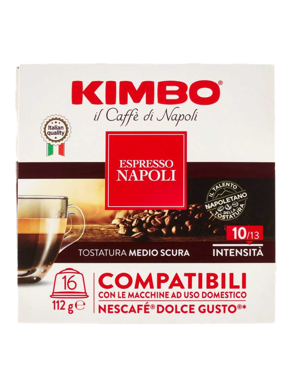 Kimbo capsules Espresso Napoli compatibles Dolce Gusto® 16 x 7 g · boîte