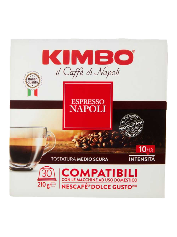 Kimbo capsules Espresso Napoli compatibles Dolce Gusto® 30 x 7 g · boîte