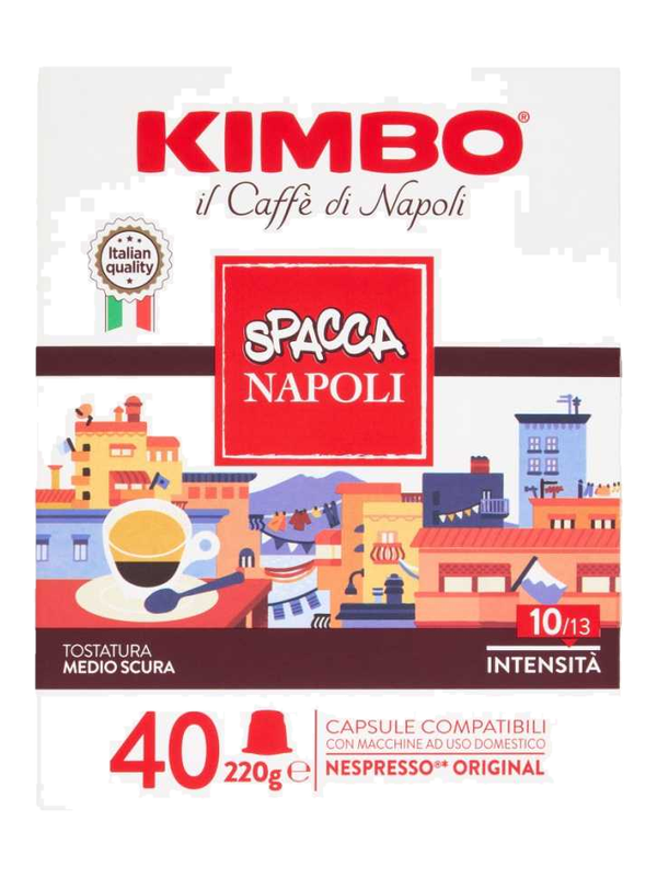Kimbo capsules Espresso Napoli compatibles Nespresso® 40 x 5,5 g · boîte
