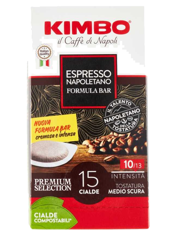 Kimbo dosettes ESE Formula Bar Napoletano, 15 dosettes 109,5 g · boîte