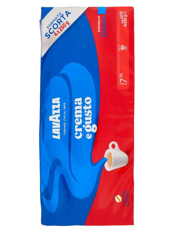 Lavazza café moulu Crema e Gusto Classico 4 x 250 g · lot