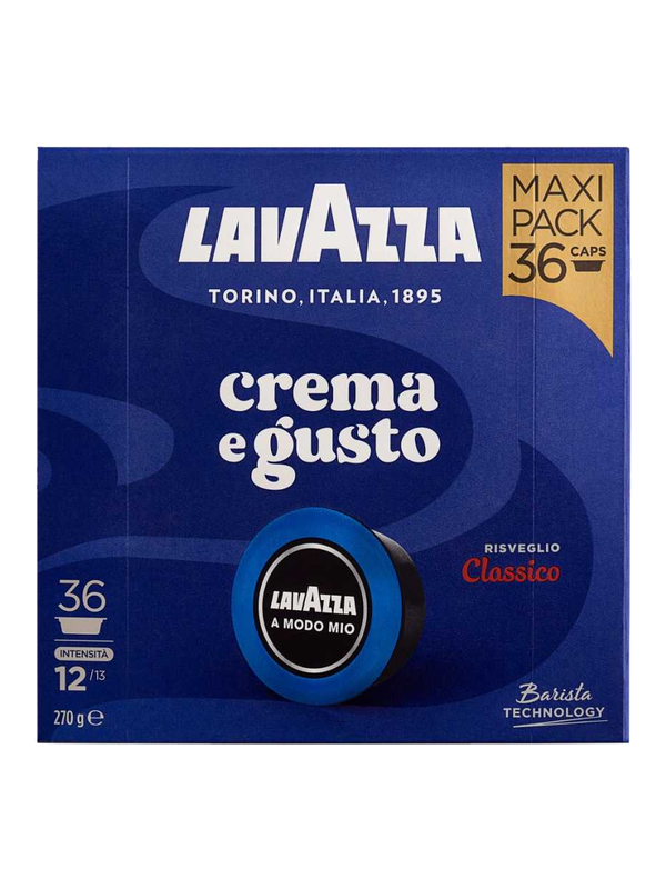 Lavazza capsules A Modo Mio Crema e Gusto 36 capsules (270 g) · boîte