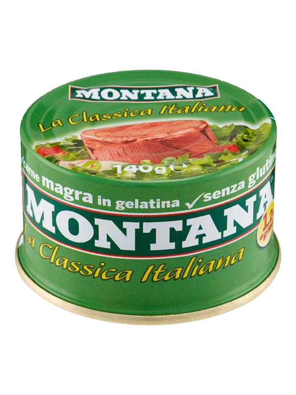 Montana viande bovine en gelée 140 g · boîte
